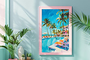 Miami Retro Pools Digital Prints, a Decorative Illustration by Rekas Diamond Studio (Thumbnail 5 of 5)