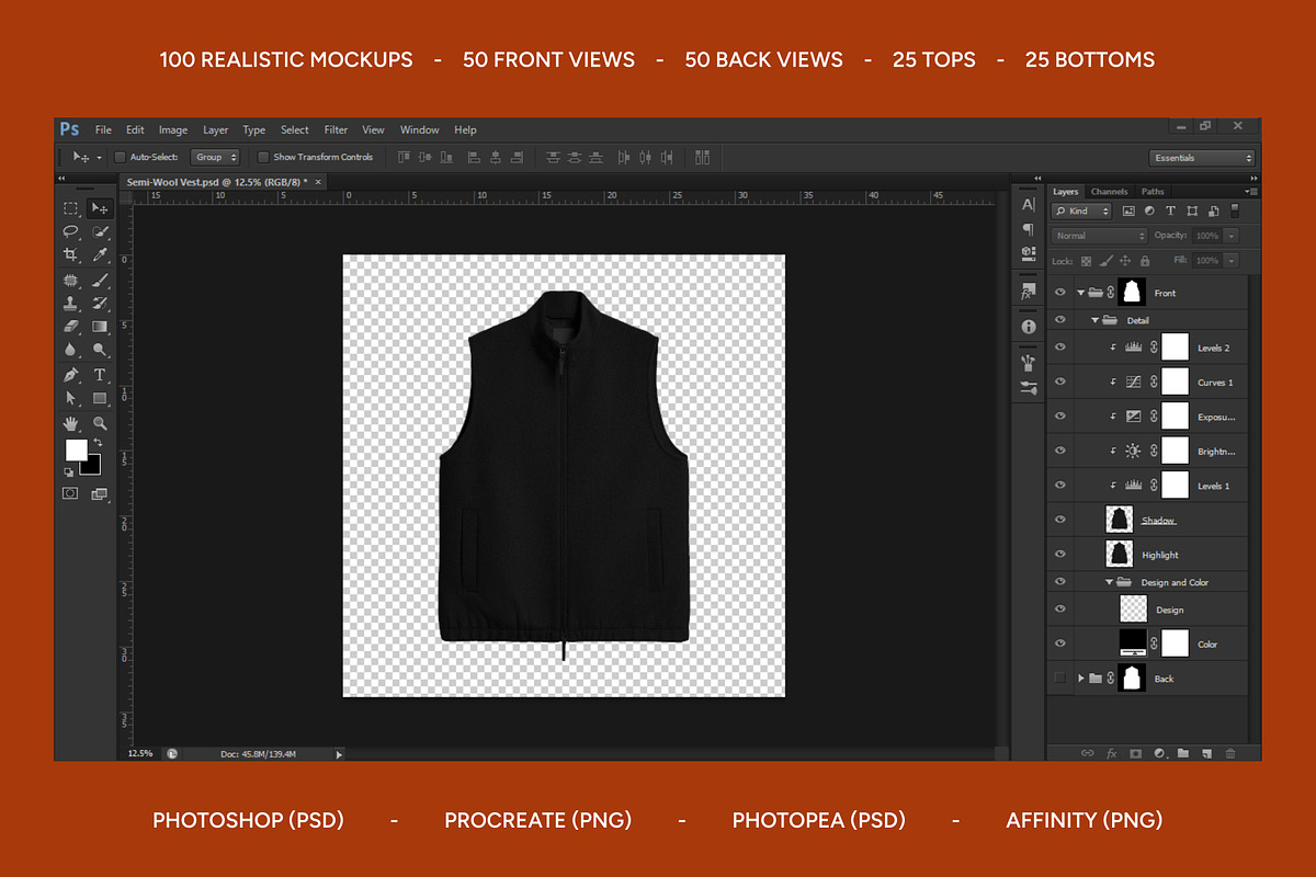 Clothing Brand Kit, Photoshop PSD, a Hoody Mockup by AtelierDuVow (Photo 2 of 10)