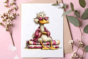 Whimsical Summer Beach Duck Clipart, an Illustration by Canvas Craft (Thumbnail 7 of 7)
