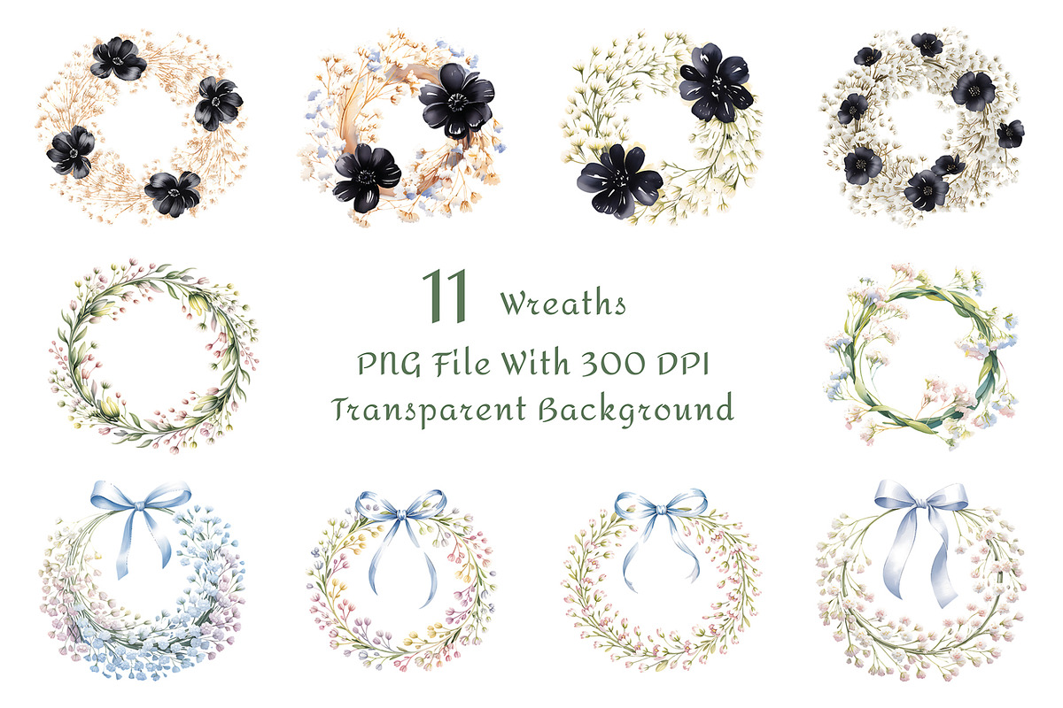 Baby's Breath Watercolor Clipart, a Decorative Illustration by ForhadGFX (Photo 4 of 14)