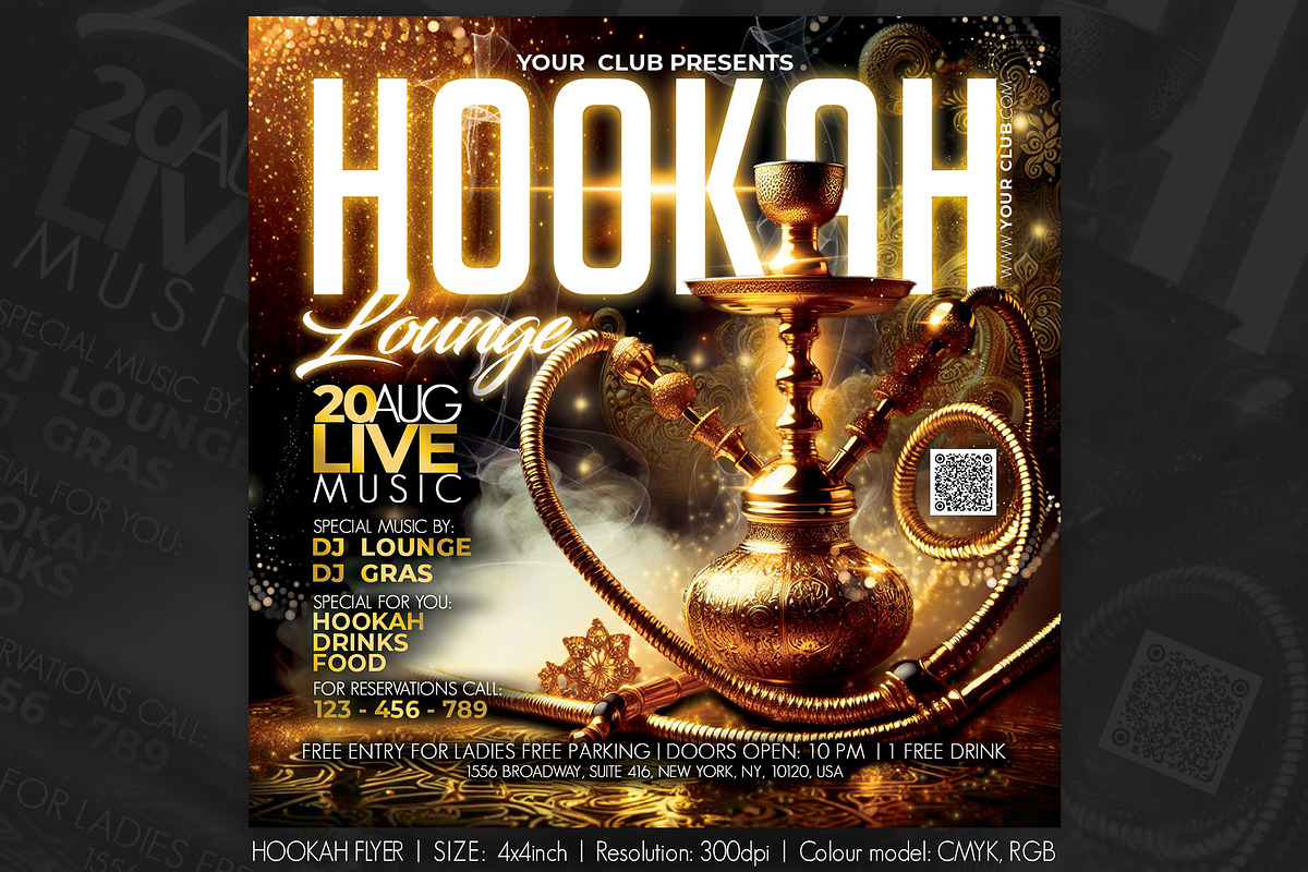 Hookah Flyer, a Flyer Template by Artolus (Photo 1 of 2)