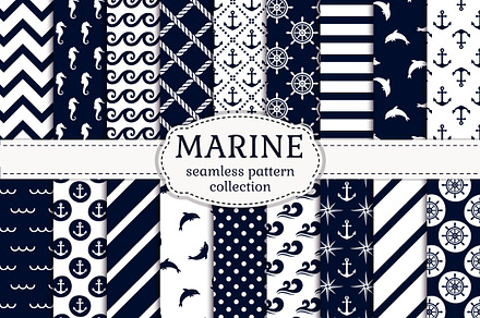 Sea seamless patterns