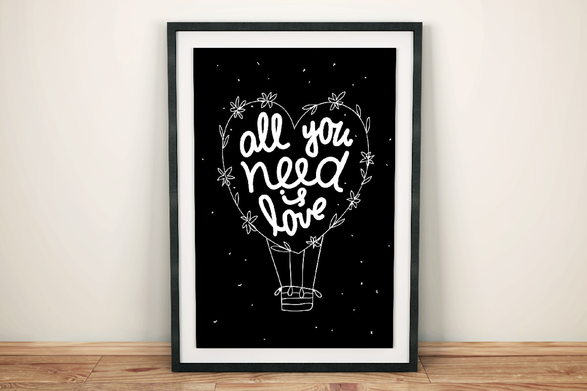 Handdrawn Love Lettering, an Empty State Illustration by chekart (Photo 2 of 5)