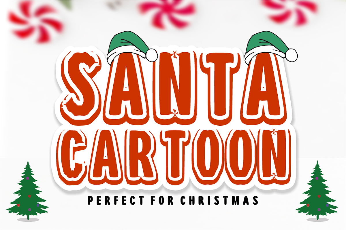 Santa Cartoon - Christmas Font, a Sans Serif Font by KiddoGlyphs Studio (Photo 1 of 4)