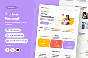 Emma Student Portfolio Landing Page, a Landing Page Template by productype1 (Thumbnail 1 of 5)
