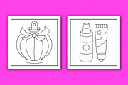 Cosmetics Bold and Easy Coloring, a Decorative Illustration by Design Station (Thumbnail 3 of 3)