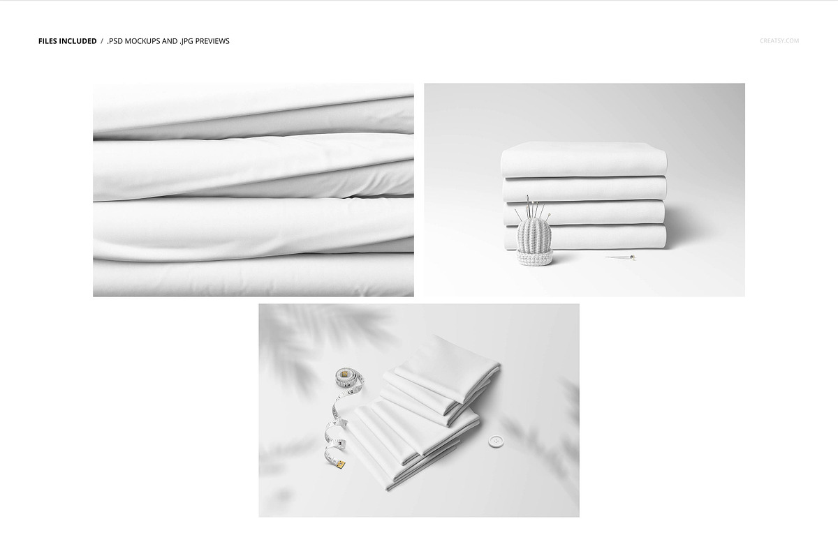 Fabric Stack Mockup Set, a Merchandise Mockup by creatsy2 (Photo 2 of 10)