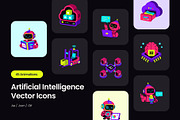 45 Animated Flat AI Icons, a Duotone Icon by Creative Stall (Thumbnail 1 of 4)