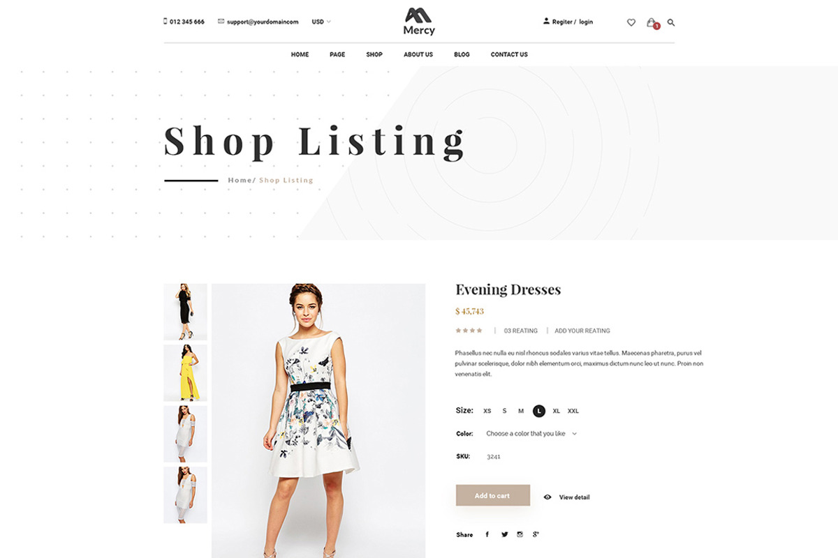 Mercy - Stunning eCommerce PSD, a Websites & App Template by Knighthemes (Photo 9 of 11)