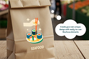 Mosaic Meat and Fish Designs, a Food Illustration by Lettering_Logo (Thumbnail 9 of 9)