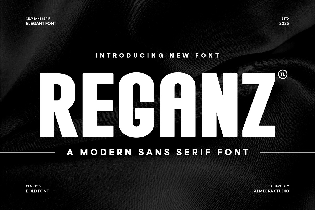 Reganz - A Modern Sans Serif Font, a Sans Serif Font by Almeera Std (Photo 1 of 7)