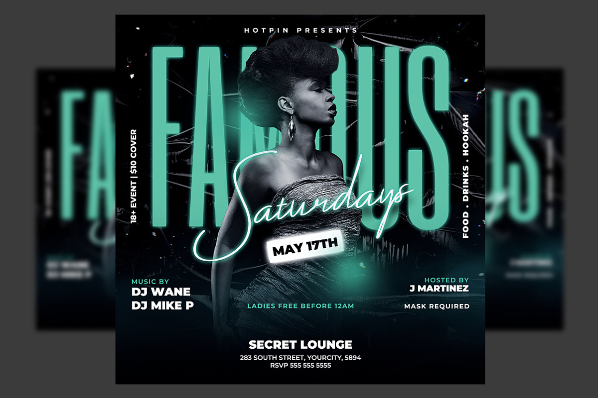 Night Club Party Flyer Template, a Flyer Template by Hotpin (Photo 1 of 3)