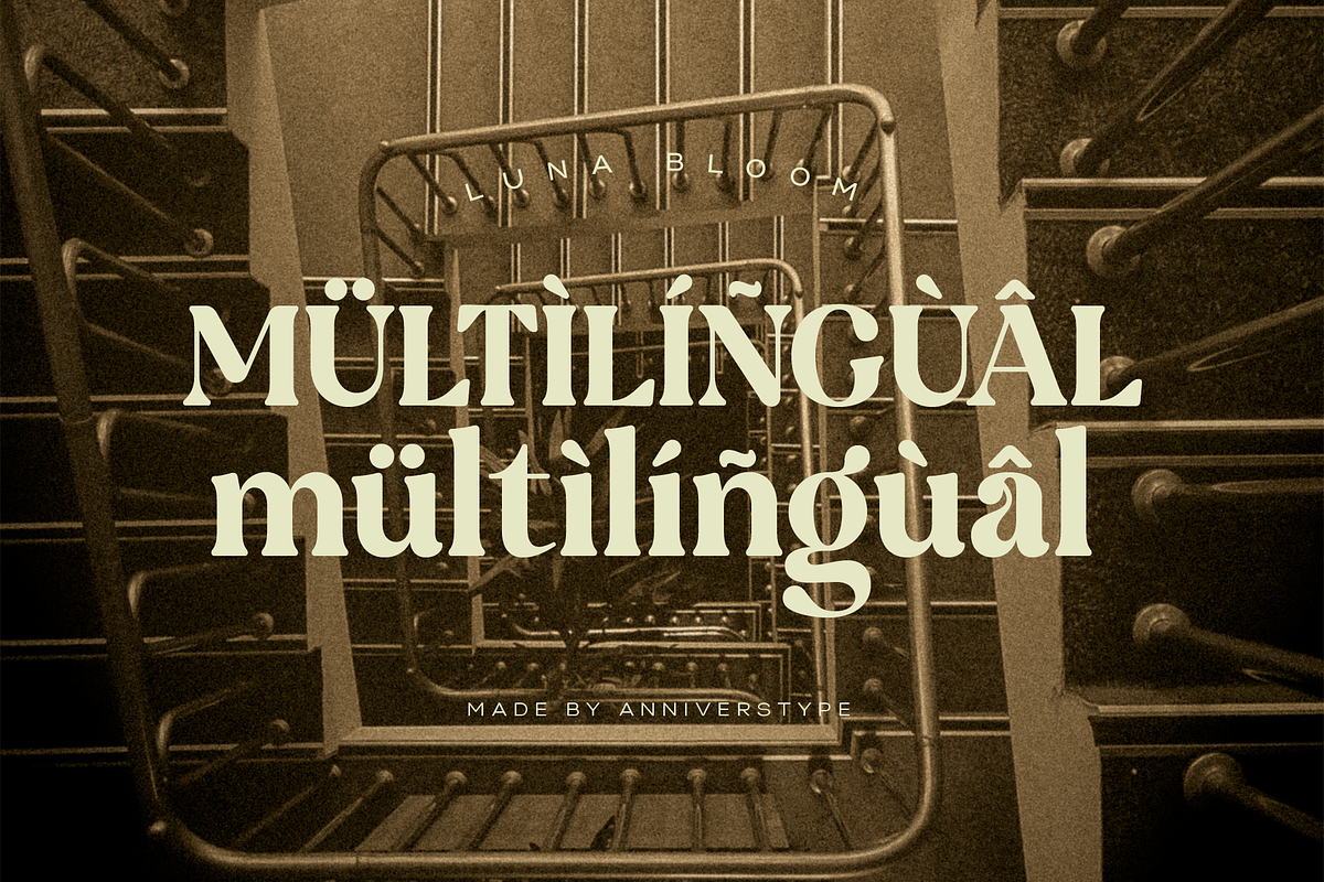 Luna Bloom - Classic Retro Vintage, a Serif Font by Annivers Type (Photo 10 of 10)