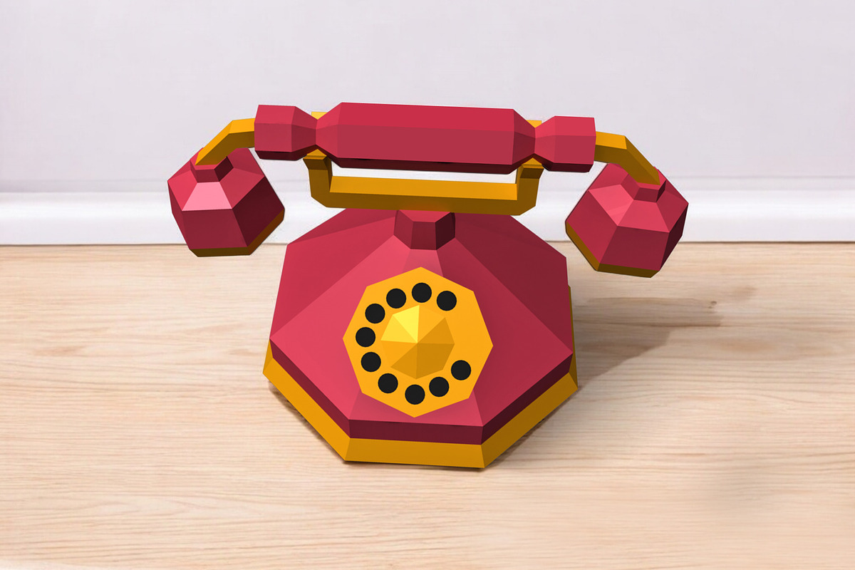 Old style Telephone - 3d papercraft, a Templates & Theme by PAPER amaze (Photo 3 of 5)