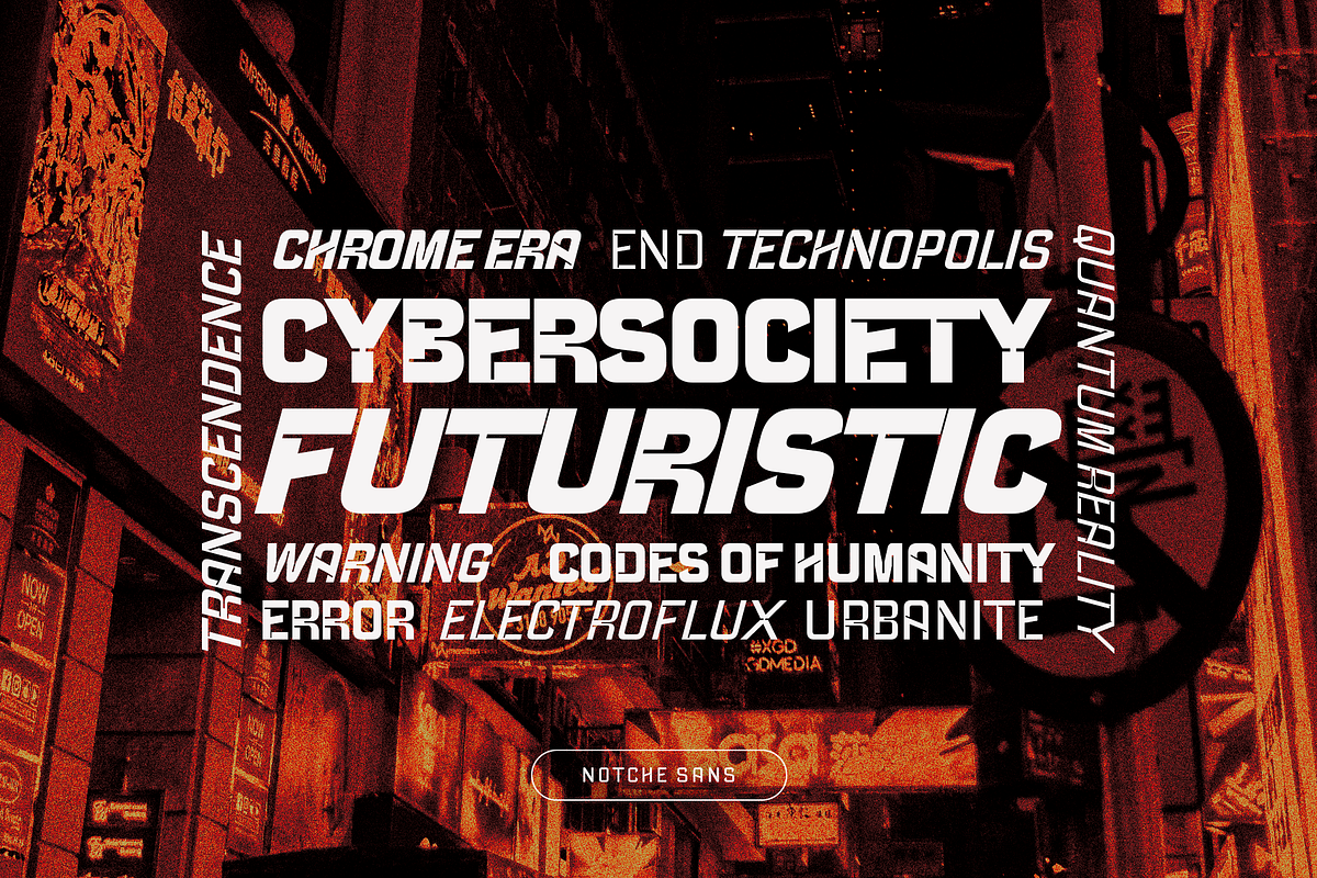 CF Notche - Futuristic Sans, a Sans Serif Font by Indotype Foundry (Photo 3 of 11)