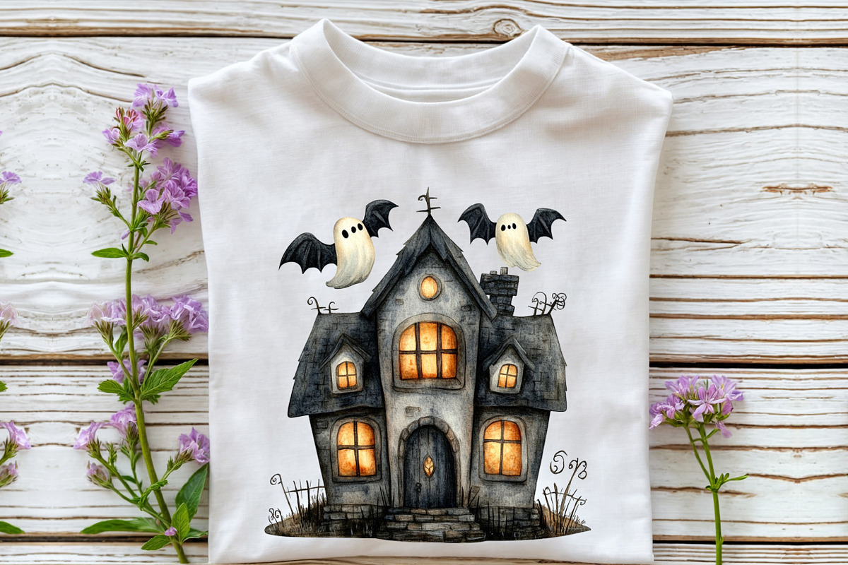 Watercolor Haunted House Clipart, an Illustration by Rose Art (Photo 6 of 7)