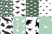 Dinosaur seamless patterns set, a Pattern Graphic by Swetsol (Thumbnail 2 of 7)