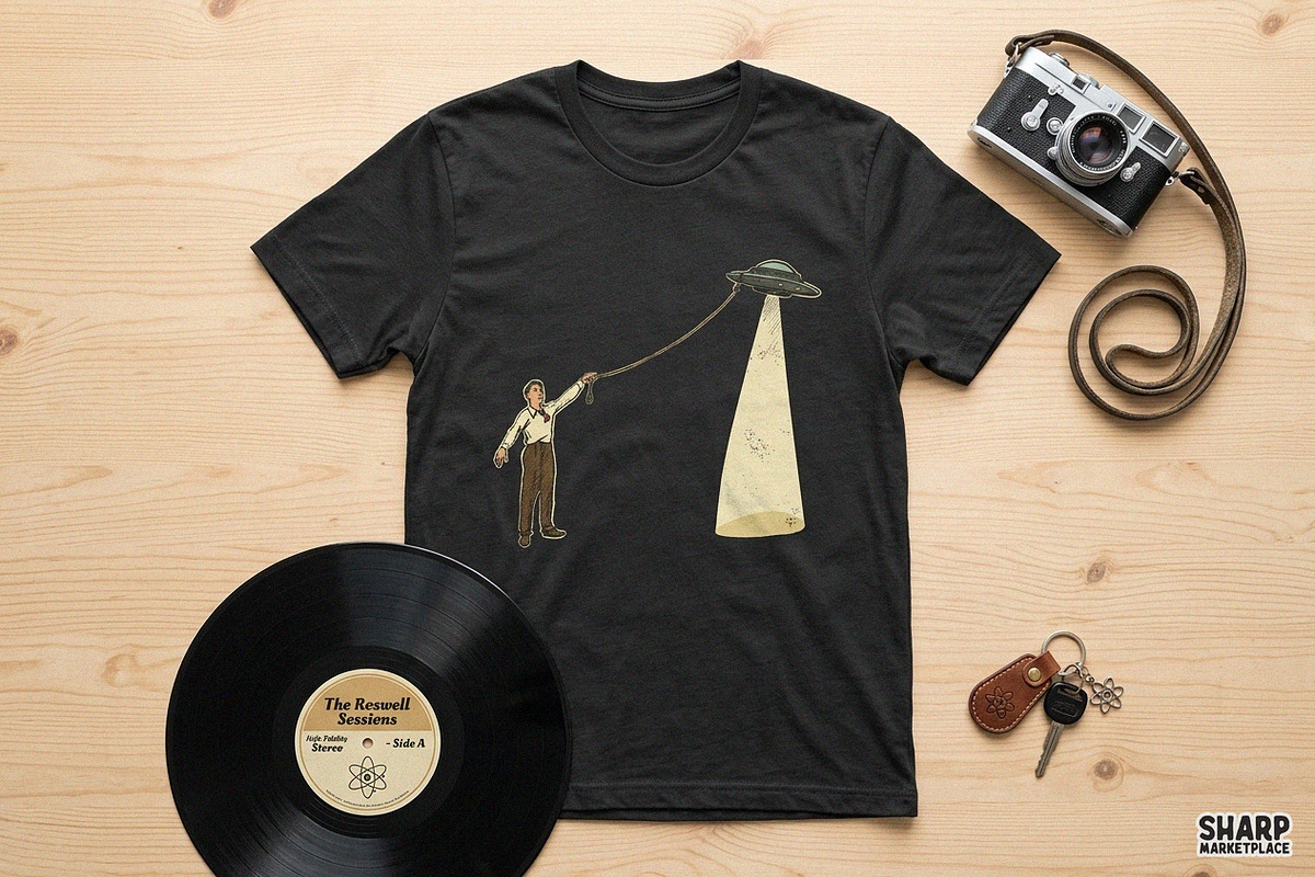 Vintage Cowboy Catching A Spaceship, an Object Graphic by SharpMarketplace (Photo 4 of 7)