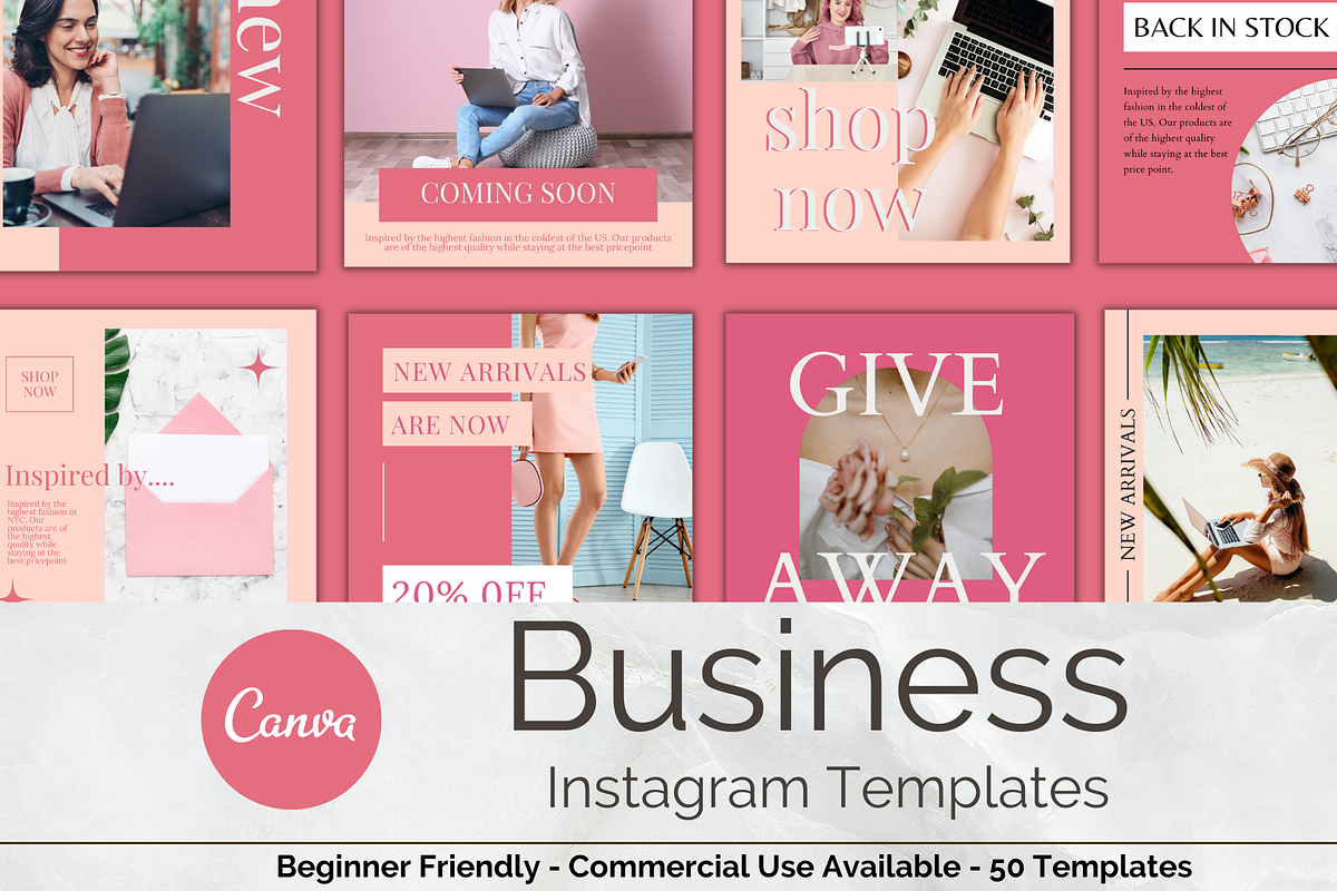 Pink Instagram Template for Business, a Social Media Template by Social Assumptions (Photo 1 of 7)