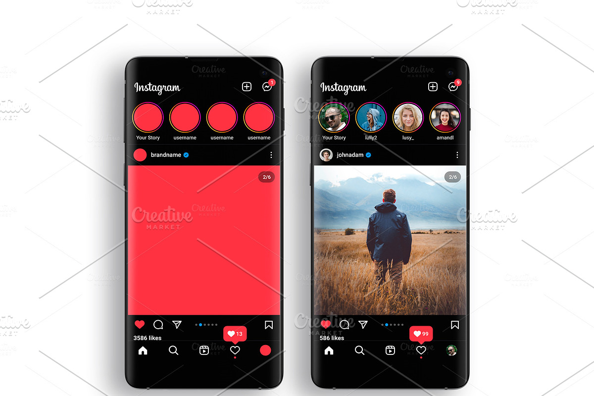 Instagram Template Mockup 2022 XD, a Social Media Template by Dilshod Sobirov (Photo 2 of 16)