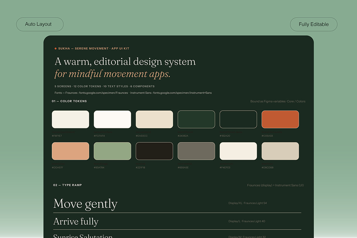 Sukha – Mindful Movement App UI Kit, an UI Kit Template by Pitchlook.Studio (Photo 4 of 4)