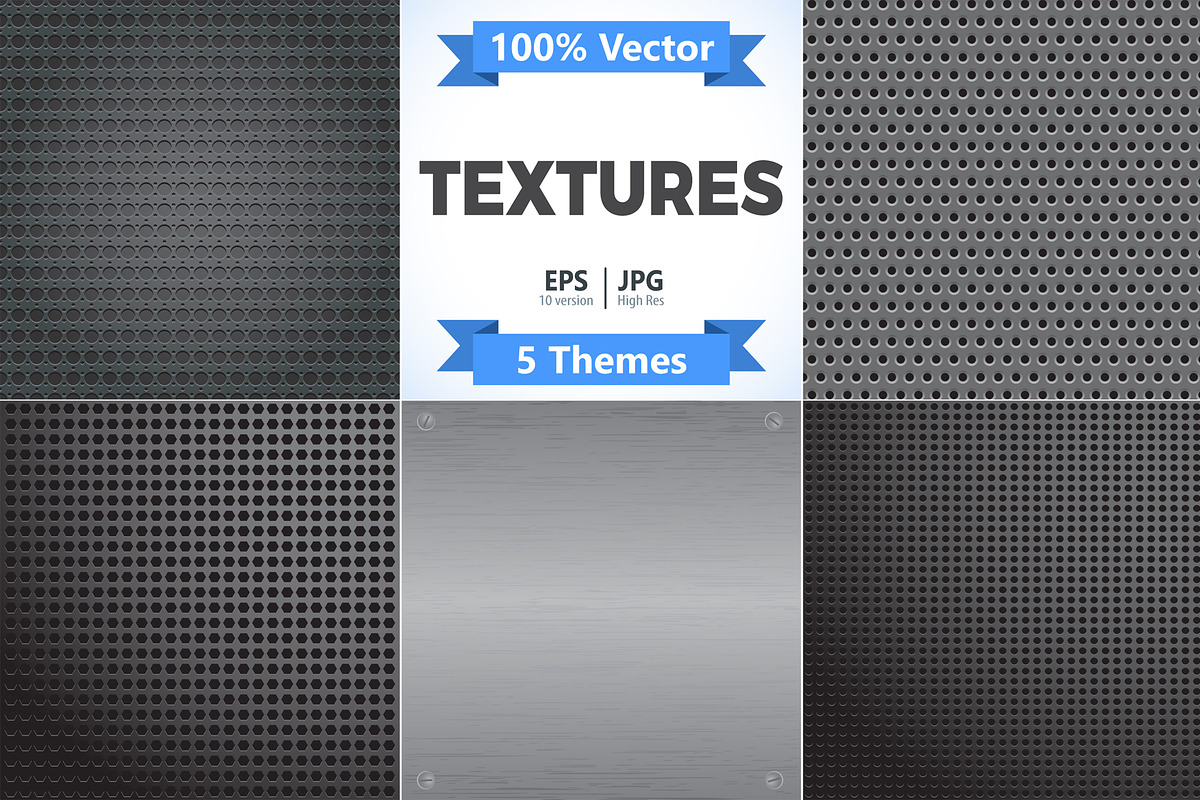 Grunge Metal Textures, a Decorative Illustration by TAlex (Photo 1 of 6)