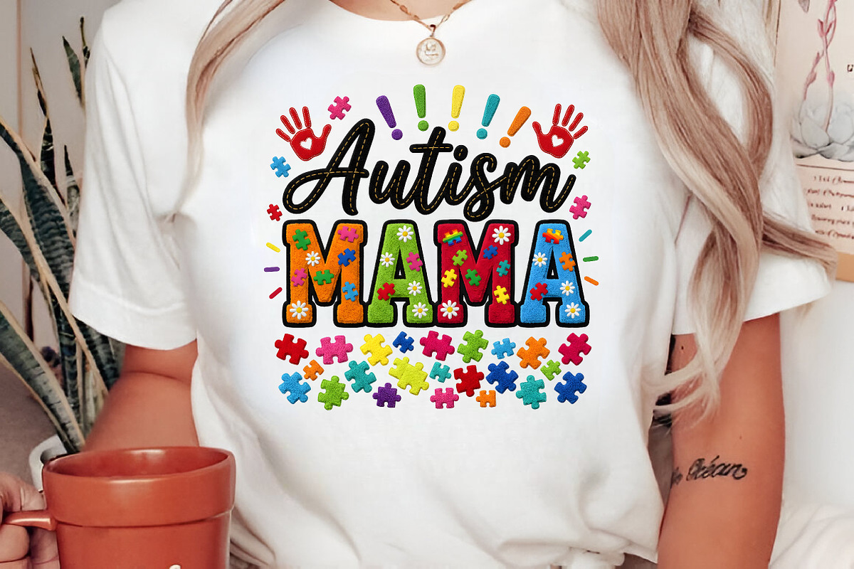 Autism Mama, Autism Awareness Day, an Illustration by CreationArt (Photo 3 of 6)
