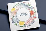 Salmon & Fish vector sketch, a Food Illustration by Aquatinta (Thumbnail 3 of 13)