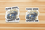 Retro Blue Sports Car Mascot, a Branding & Logo Template by Judsart (Thumbnail 3 of 3)