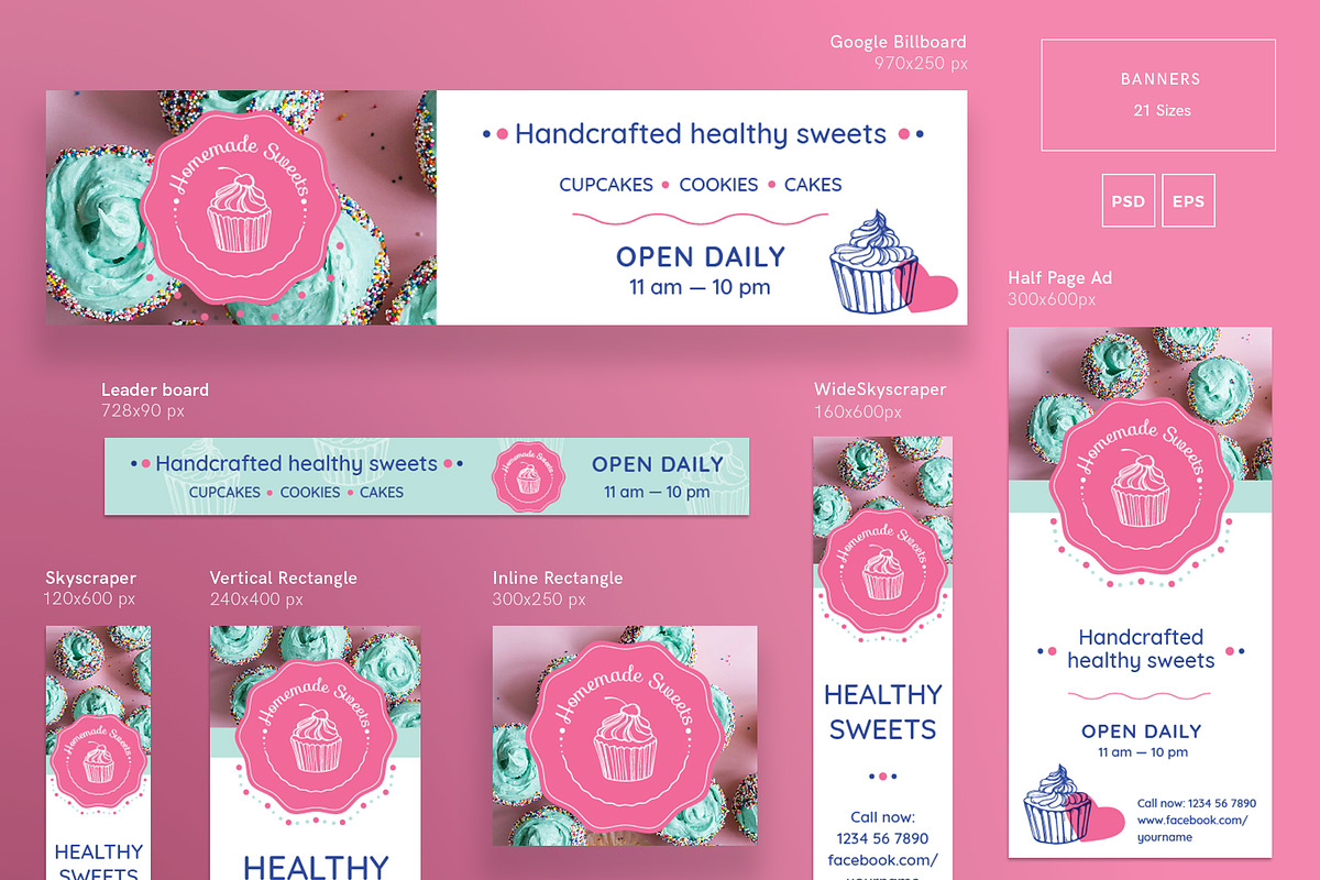 Mega Bundle | Homemade Sweets, a Poster Template by Amber Graphics (Photo 21 of 21)