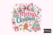 Merry Christmas Pastel Trees & Candy, a Seasonal Illustration by Creative Art (Thumbnail 1 of 3)