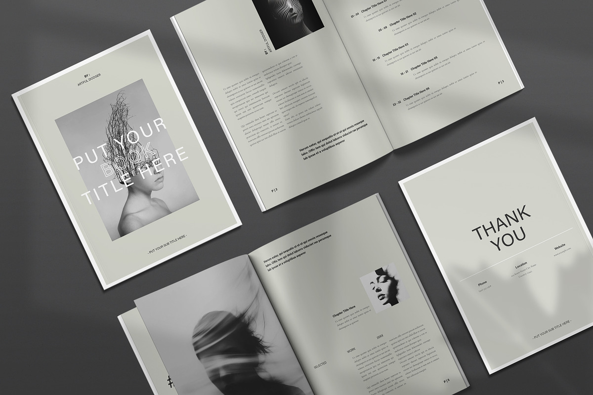 Book Title Layout Design Template, a Brochure Template by NorthPeak (Photo 2 of 16)