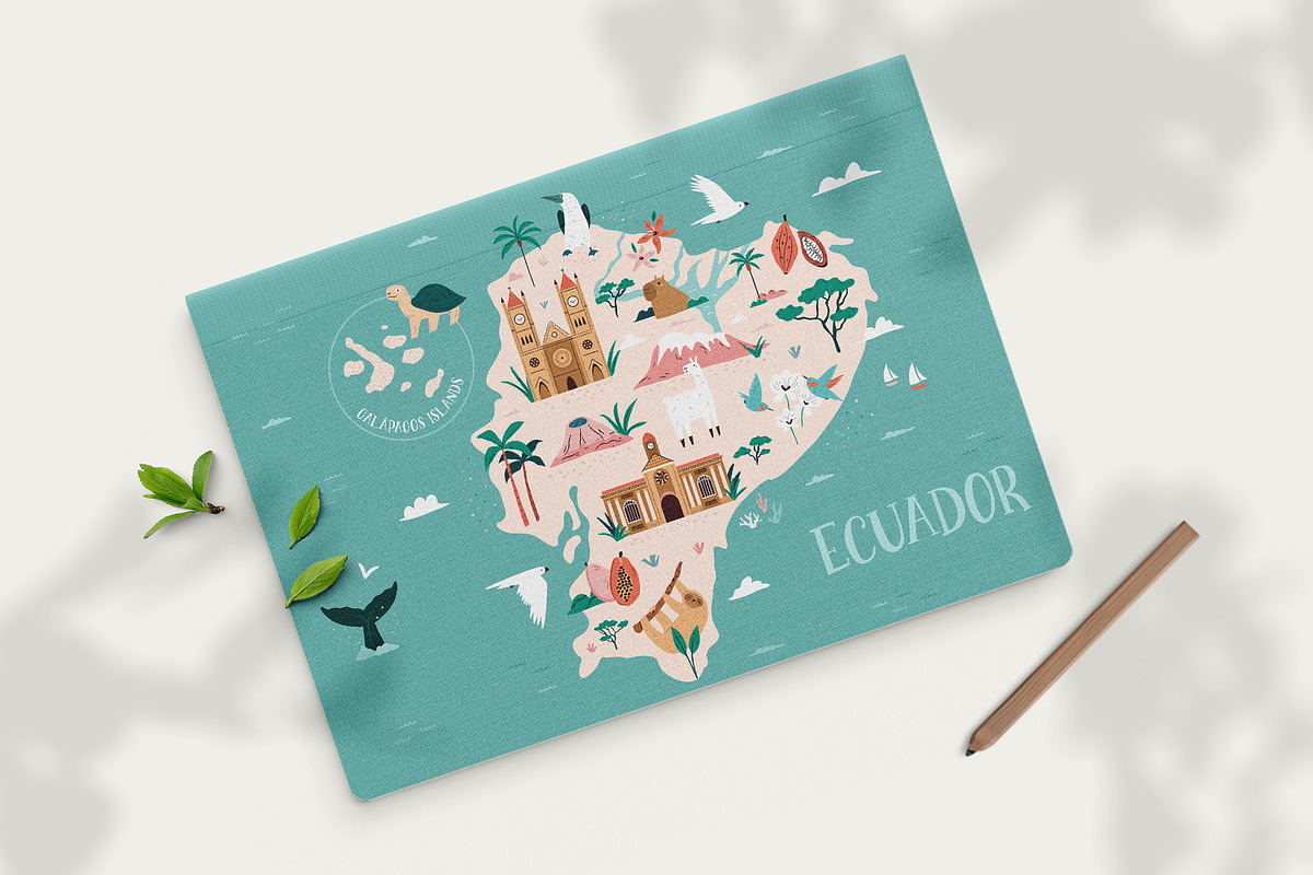 Ecuador Illustrated Vector Map, an Illustration by danceyourlife (Photo 6 of 8)