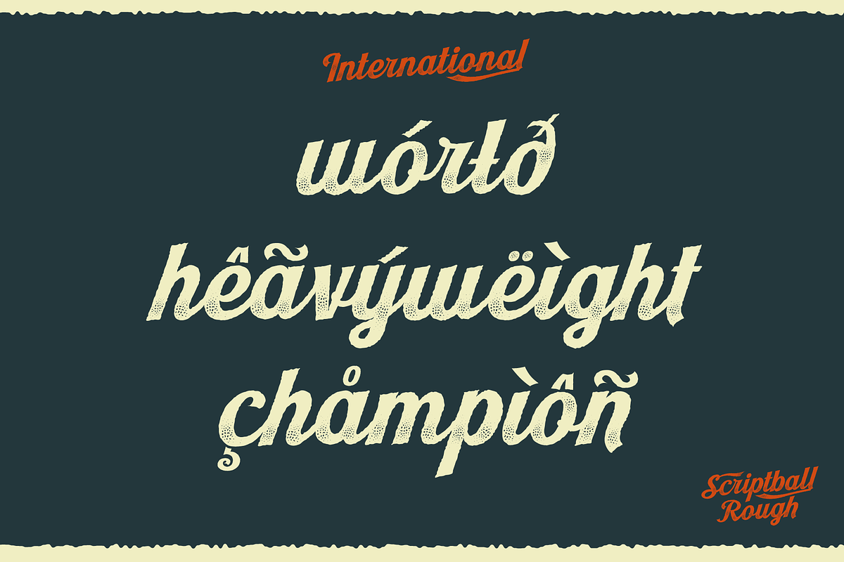 Scriptball Rough Font, a Script Font by Alphabet Agency (Photo 5 of 9)
