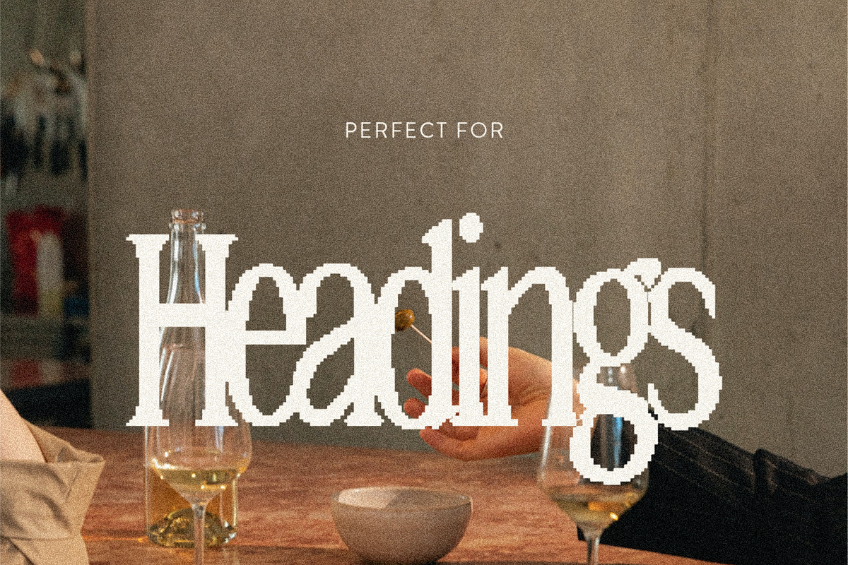 Spencer | A Pixelated Font, a Serif Font by Loryn Ipsum (Photo 7 of 10)