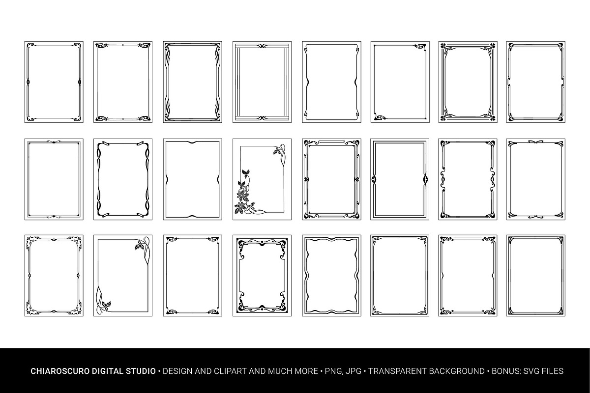Vector Simple Vintage Vector Frames, a Decorative Illustration by Pingebat (Photo 3 of 10)