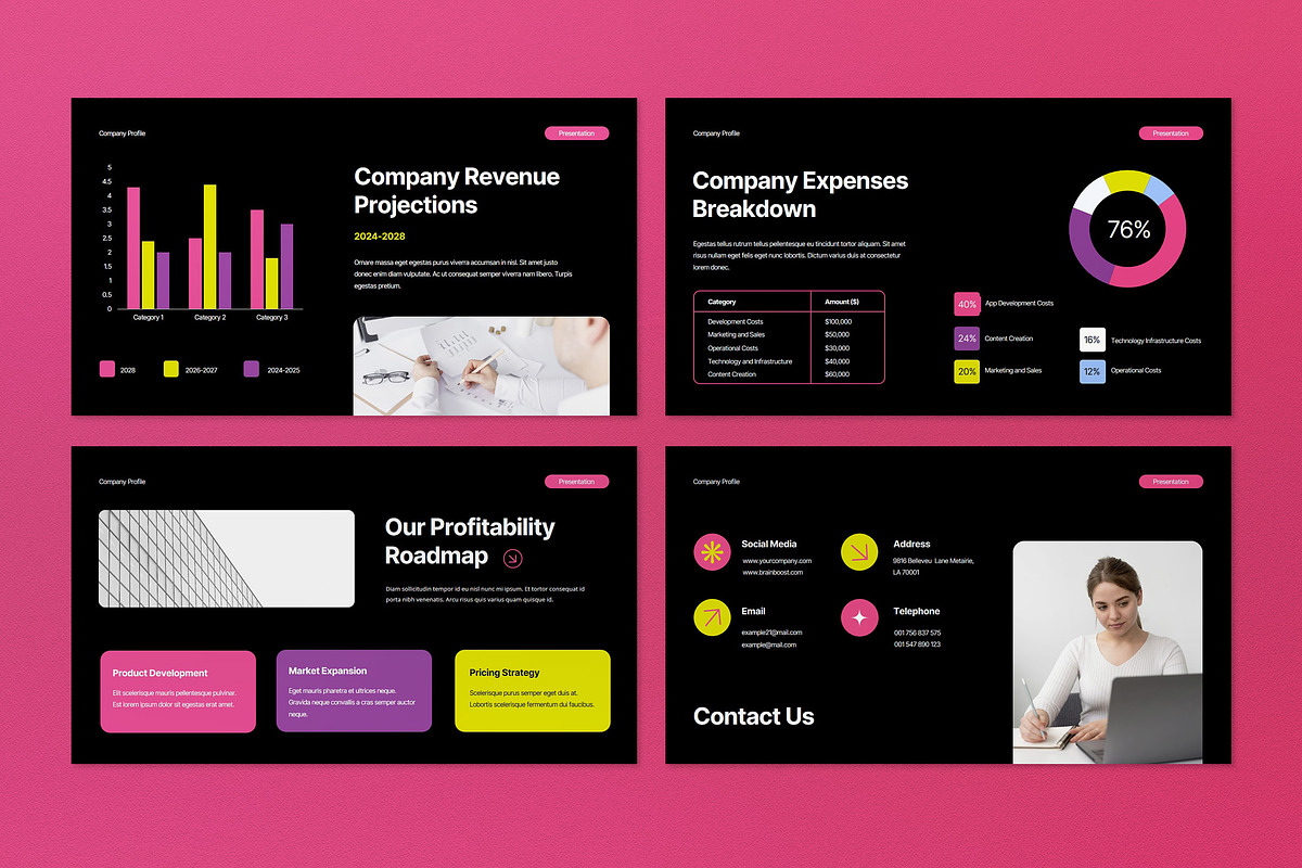 Modern Company Profile Keynote PPT, a Social Media Template by graphicook (Photo 2 of 6)