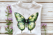Watercolor Christmas Butterfly Clipa, an Illustration by CraftArtStudio (Thumbnail 5 of 6)