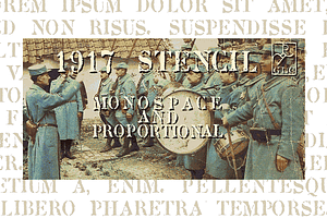 1917 Stencil Set, a Serif Font by GLC Foundry