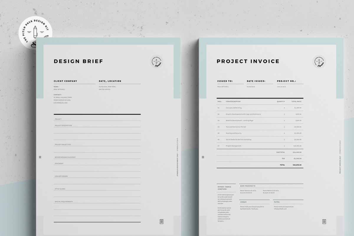 Brief - Estimation - Invoice, a Stationery Template by Egotype (Photo 3 of 6)
