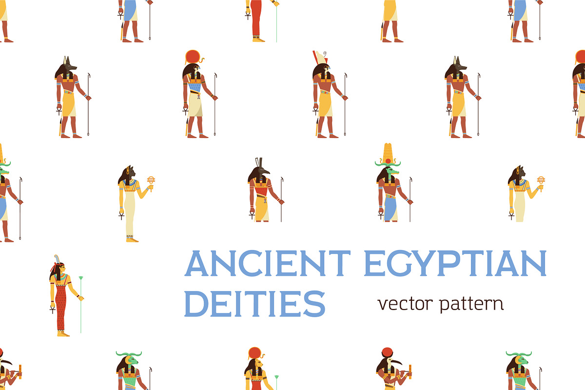 Egyptian gods seamless pattern, a Pattern Graphic by Good Studio (Photo 1 of 4)