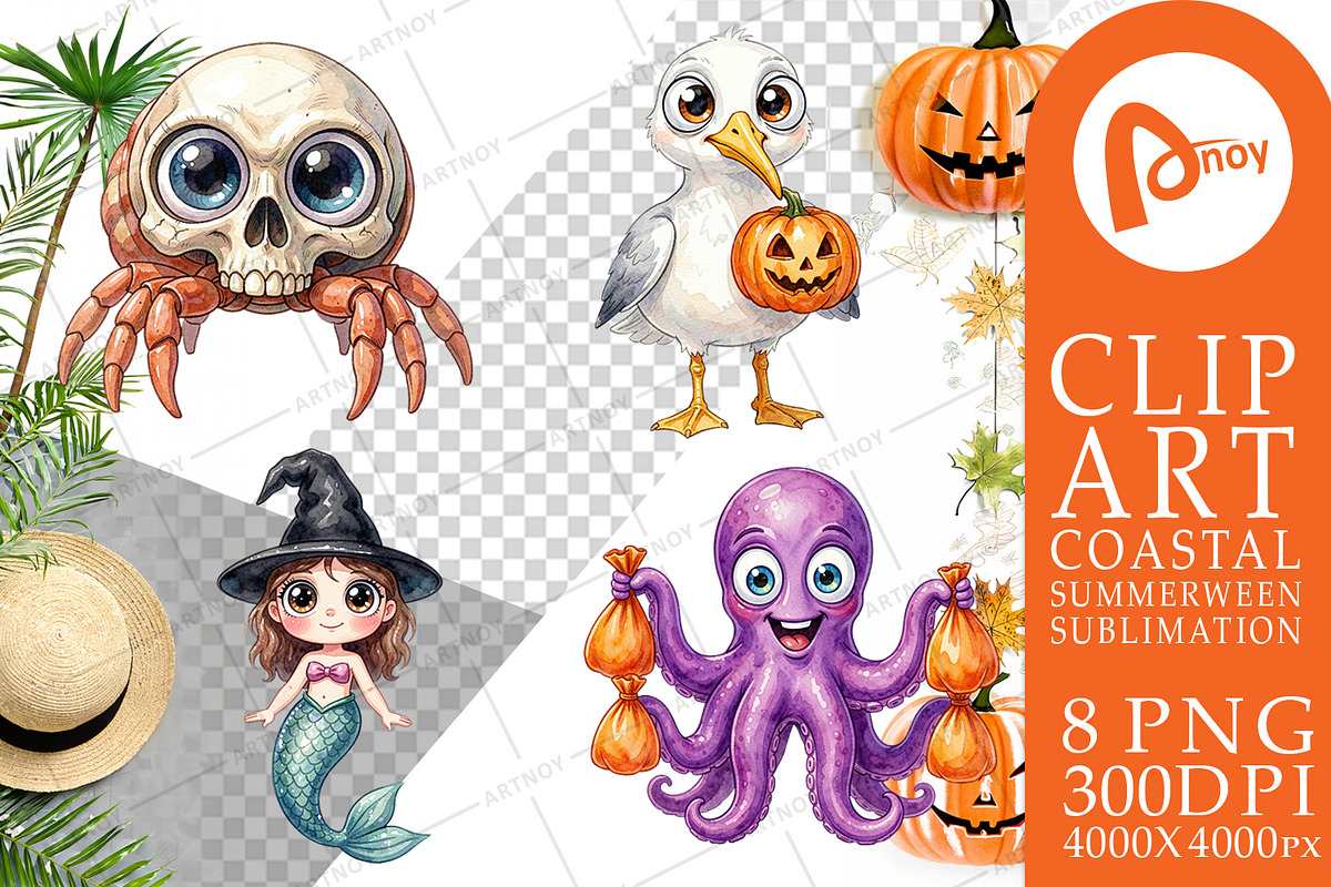 Coastal Summerween Sublimation, a Seasonal Illustration by Artnoy (Photo 10 of 18)