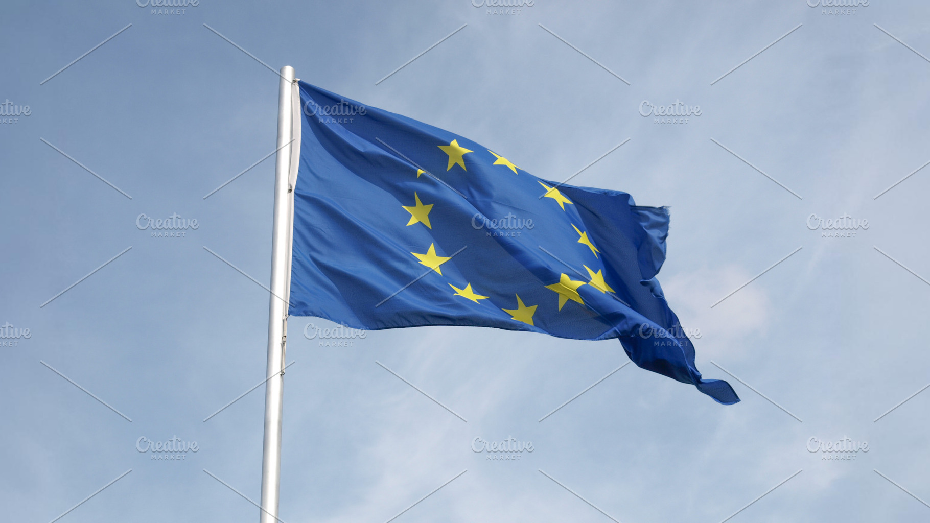 flag of the European Union EU, a Photo by WorldPhotos