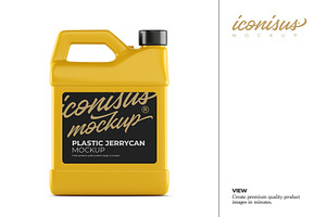 Plastic Jerry Can Mock Up Template