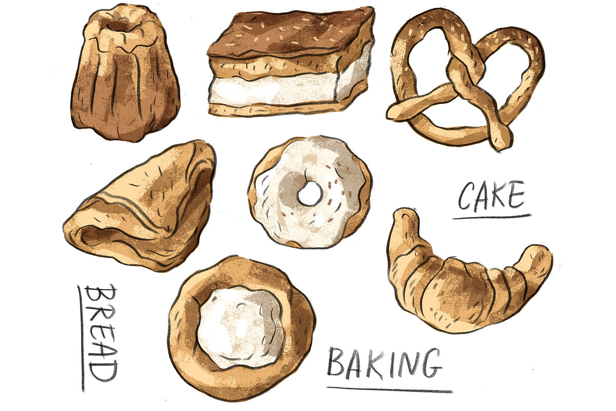 Pattern and set with baking, a Pattern Graphic by Melniklenart (Photo 2 of 3)