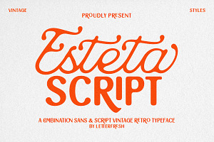 Esteta Script - Font Duo, a Script Font by Letter Fresh