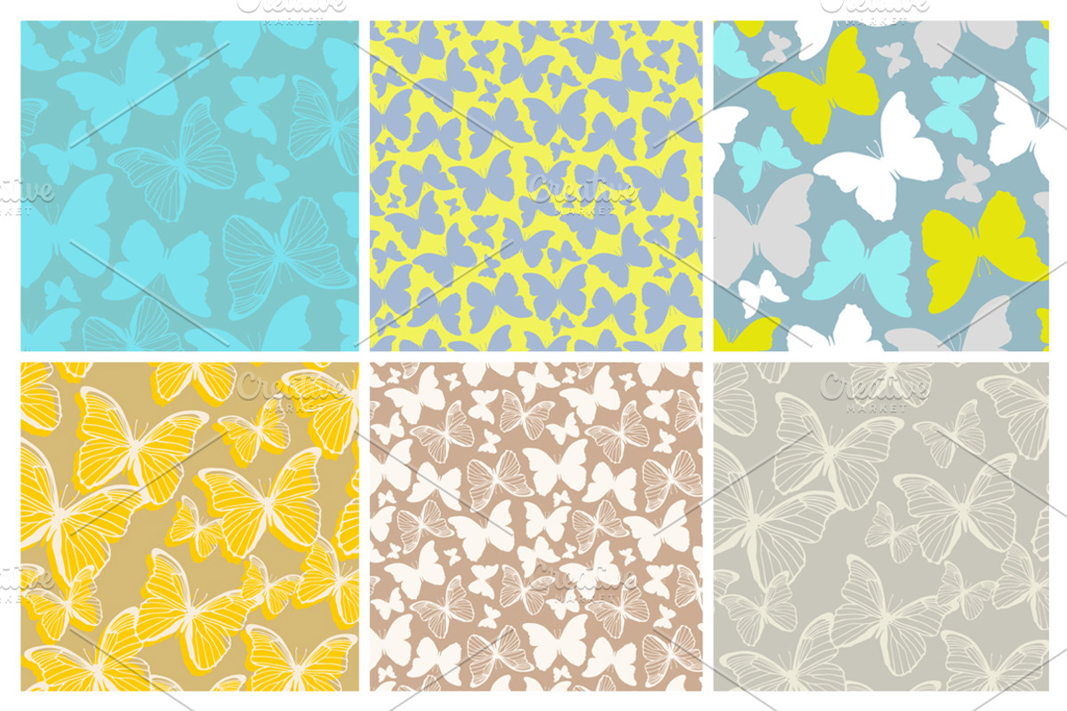 28 Butterfly seamless patterns set, a Pattern Graphic by IreneArt illustrations (Photo 3 of 5)