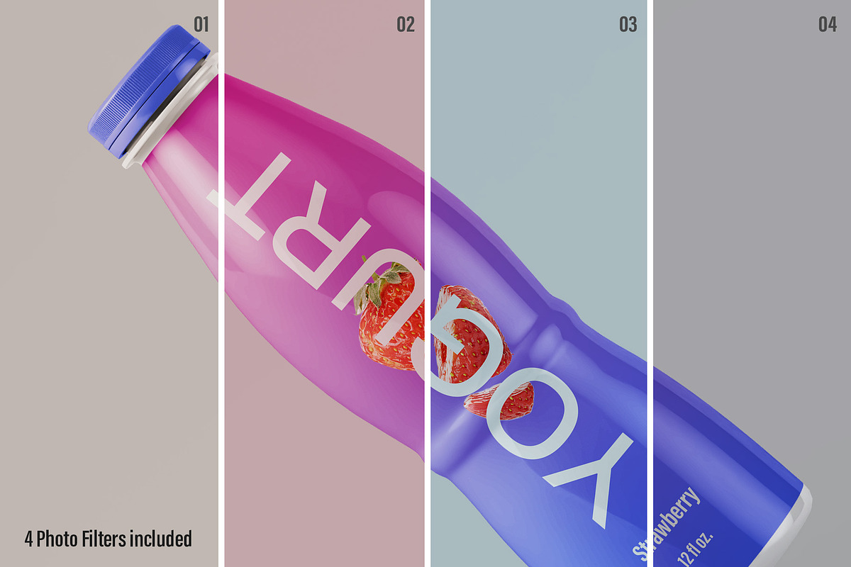 Bottle with Splash Mockup - 7 Views, a Packaging Mockup by Illusiongraphic (Photo 16 of 25)
