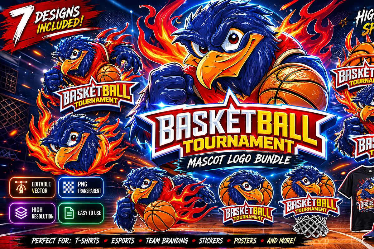Basketball Esports Logo Collection, a Sport Illustration by Fortyone (Photo 3 of 3)