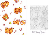 Pumpkin Friends Patterns, a Pattern Graphic by Palau (Thumbnail 8 of 9)